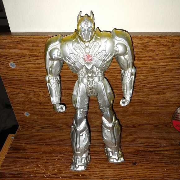 2013 Hasbro Transformers Silver Knight Titan Heroes Optimus Prime Action Figure - Picture 1 of 2